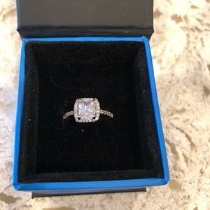 Lamiere 925 sterling with square diamonique stone.